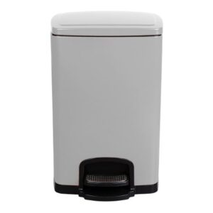 Trash Can McKesson 20 Quart / 5 gal. White Metal Square
