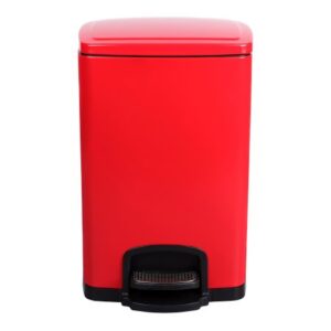 Trash Can McKesson 20 Quart / 5 gal. Red Metal Square