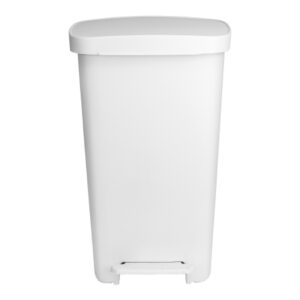 Trash Can McKesson 52 Quart / 13 gal. White Plastic Rectangular