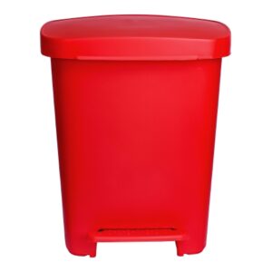 Trash Can McKesson 32 Quart / 8 gal. Red Plastic Rectangular