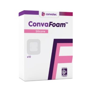 Foam Dressing ConvaFoam Silicone 4 X 4 Inch With Border Film Backing Silicone Adhesive Square Sterile