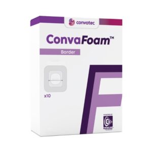 Foam Dressing ConvaFoam Silicone 4 X 4 Inch With Border Film Backing Silicone Adhesive Square Sterile