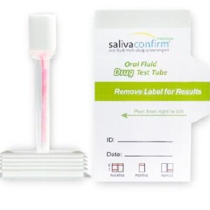 Drugs of Abuse Test Kit Salivaconfirm Premium AMP50, COC20, mAMP/MET50, OPI40, THC12 25 Tests For Employment / Insurance Use