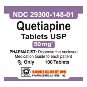 Quetiapine Fumarate 50 mg Tablet 100 Tablets