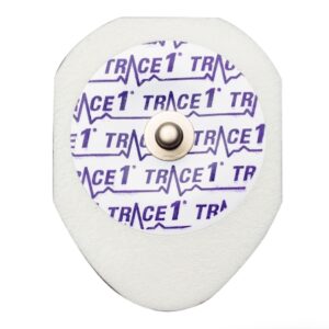 ECG Stress Electrode Trace 1 Snap Connector Solid Gel Foam Backing Adult Non-Radiolucent 30 per Pack