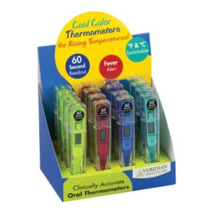 Digital Thermometer Display Kit Veridian Oral / Rectal / Axillary Probe Handheld