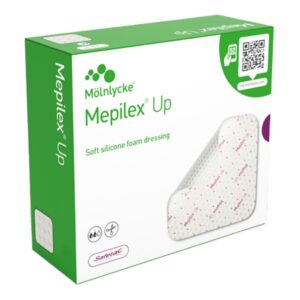 Foam Dressing Mepilex Up 6 X 6 Inch Without Border Without Film Backing Silicone Adhesive Square Sterile