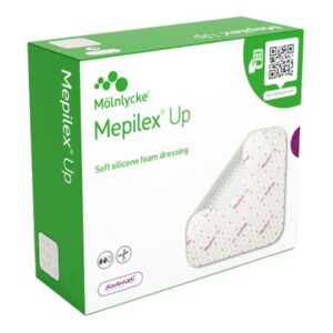 Foam Dressing Mepilex Up 8 X 8 Inch Without Border Without Film Backing Silicone Adhesive Square Sterile