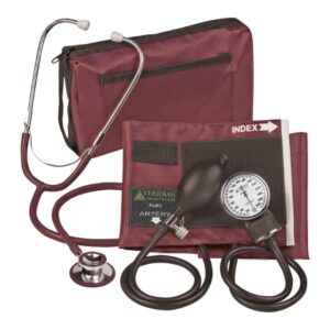 Reusable Aneroid / Stethoscope Set Veridian 27.9 to 41.6 cm Adult Cuff Dual Head General Exam Stethoscope