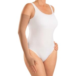 Compression Sleeve with Gauntlet mediven harmony Size 1 Caramel Arm / Hand