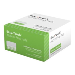 Alcohol Prep Pad Easy Touch 70% Strength Isopropyl Alcohol Individual Packet Medium Sterile