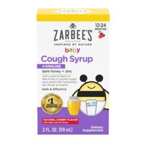 Children’s Cold and Cough Relief Zarbee’s Baby Cough Syrup + Immune 3 mg – 3 mg / 3 mL Strength Syrup 2 oz.