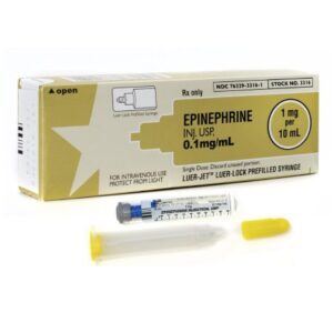 Epinephrine 0.1 mg / mL (1:10,000) Injection 10 mL