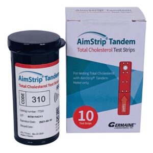 General Chemistry Reagent AimStrip Tandem Total Cholesterol CLIA Waived For AimStrip Tandem Meter 10 Tests
