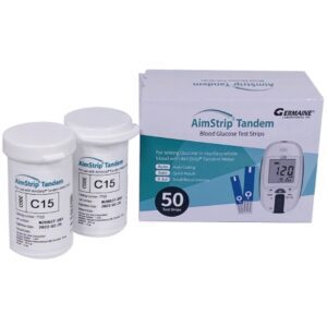 Blood Glucose Test Strips AimStrip 50 Strips per Pack