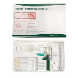 Intermittent Catheter Tray Surestep Straight Tip 16 Fr Silicone