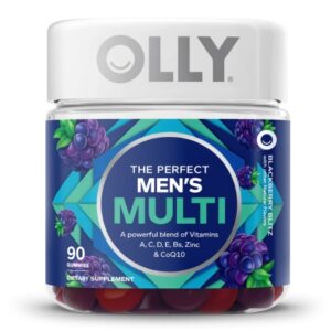 Multivitamin Supplement OLLY Men’s Multi MultiVitamins / Zinc Assorted Strengths – 5 mg – 5 mg Gummy 90 per Bottle Blackberry Blitz Flavor