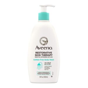 Body Wash Aveeno Restorative Skin Therapy Liquid 18 oz. Pump Bottle Unscented