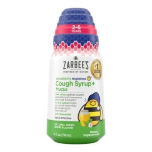 Children’s Cold and Cough Relief Zarbee’s Cough Syrup + Mucus 6 g Strength Syrup 4 oz.