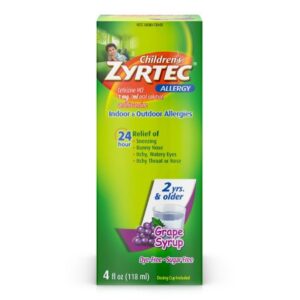 Children’s Allergy Relief Zyrtec 1 mg / 1 mL Strength Solution 4 oz.