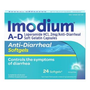 Anti-Diarrheal Imodium A-D 2 mg Strength Caplet 24 per Box
