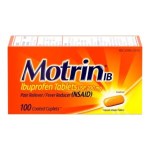 Pain Relief Motrin IB 200 mg Strength Ibuprofen Capsule