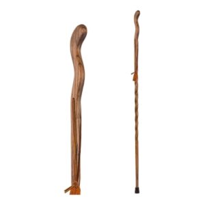 Walking Stick Brazos Twisted Fitness Walker Wood 48 Inch Height Brown