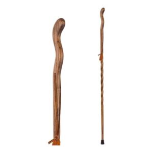 Walking Stick Brazos Twisted Fitness Walker Wood 55 Inch Height Brown
