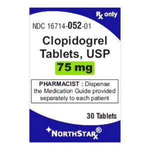 Clopidogrel Bisulfate 75 mg Tablet 30 Tablets
