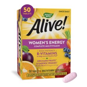 Multivitamin Supplement Alive! Women?s Energy Complete Vitamin A / Vitamin C 900 mcg / 90 mg Strength Tablet 50 per Box