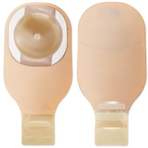Ostomy Pouch CeraPlus One-Piece System 12 Inch Length Flat, Trim to Fit Up to 2-1/2 Inch Stoma Drainable
