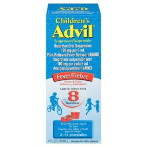 Children’s Pain Relief Advil 100 mg / 5 mL Strength Ibuprofen Oral Suspension