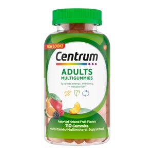 Multivitamin Supplement Centrum Gummy 110 per Bottle Fruit Flavor