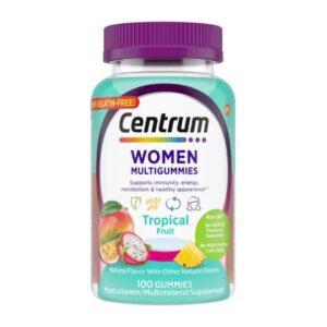 Multivitamin Supplement Centrum Women Gummy 100 per Bottle Fruit Flavor