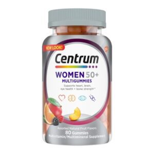 Multivitamin Supplement Centrum Women 50+ Gummy 80 per Bottle Fruit Flavor