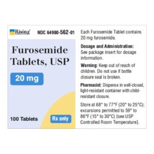 Furosemide 20 mg Tablet 100 Tablets