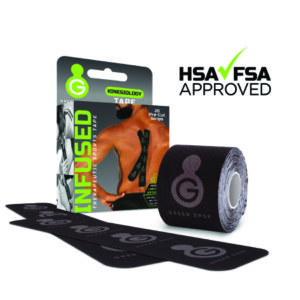 Kinesiology Tape Green Drop Black 2 X 10 Inch Nylon / Polyester / Spandex NonSterile