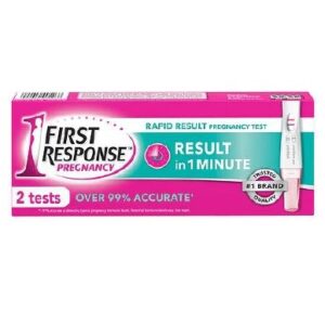 Reproductive Health Test Kit First Response hCG Pregnancy Test 2 Tests CLIA Waived