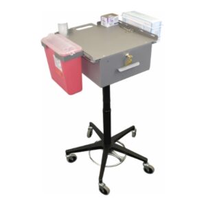 Phlebotomy Cart OmniMed Store & Go 15.55 X 17 X 46 Inch Gray
