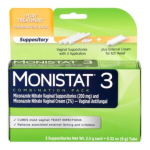Vaginal Antifungal MONISTAT 3-Day Treatment Combination Pack Ovule 200 mg / 2% Strength Ovule insert 3 Per Box Applicator
