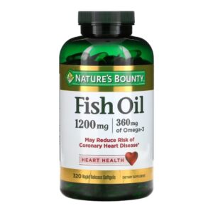 Omega 3 Supplement Nature’s Bounty Fish Oil 1,200 mg Strength Softgel 320 per Bottle