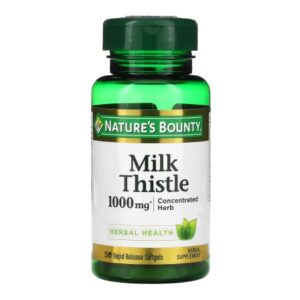 Dietary Supplement Nature’s Bounty Milk Thistle 1,000 mg Strength Capsule 50 per Bottle