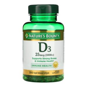 Vitamin Supplement Nature’s Bounty D3 1,000 IU Strength Softgel 350 per Bottle