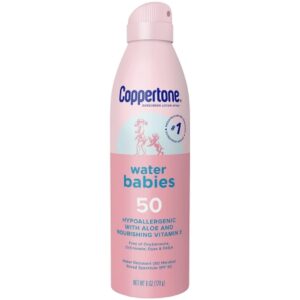 Sunscreen Coppertone Water Babies SPF 50 Liquid 6 oz. Aerosol Can