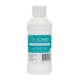 Antiseptic / Antimicrobial Skin Cleanser CliniClean  8 oz. Flip-Top Bottle 4% Strength CHG (Chlorhexidine Gluconate) NonSterile