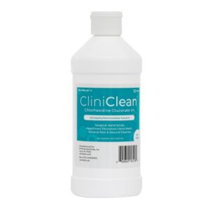 Antiseptic / Antimicrobial Skin Cleanser CliniClean  16 oz. Flip-Top Bottle 4% Strength CHG (Chlorhexidine Gluconate) NonSterile