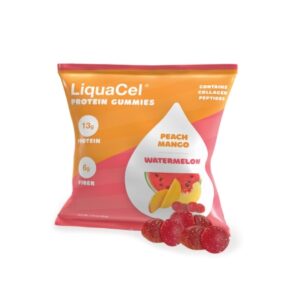 Oral Supplement LiquaCel Protein Gummies Watermelon / Peach Mango Flavor Gummy 1.8 oz. Pouch