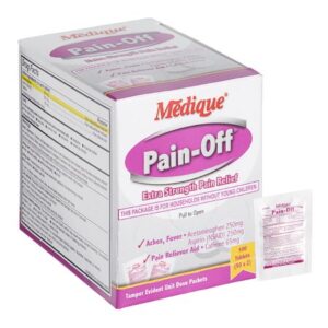 Pain Relief Pain-Off 250 mg – 250 mg – 65 mg Strength Acetaminophen / Aspirin / Caffeine Tablet 100 per Box
