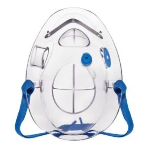 Oxygen Mask POM Elite Elongated Style Adult One Size Fits Most Adjustable Head Strap / Nose Clip