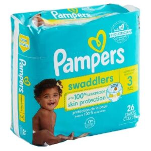 Unisex Baby Diaper Pampers Swaddlers Active Baby Size 3 Disposable Heavy Absorbency